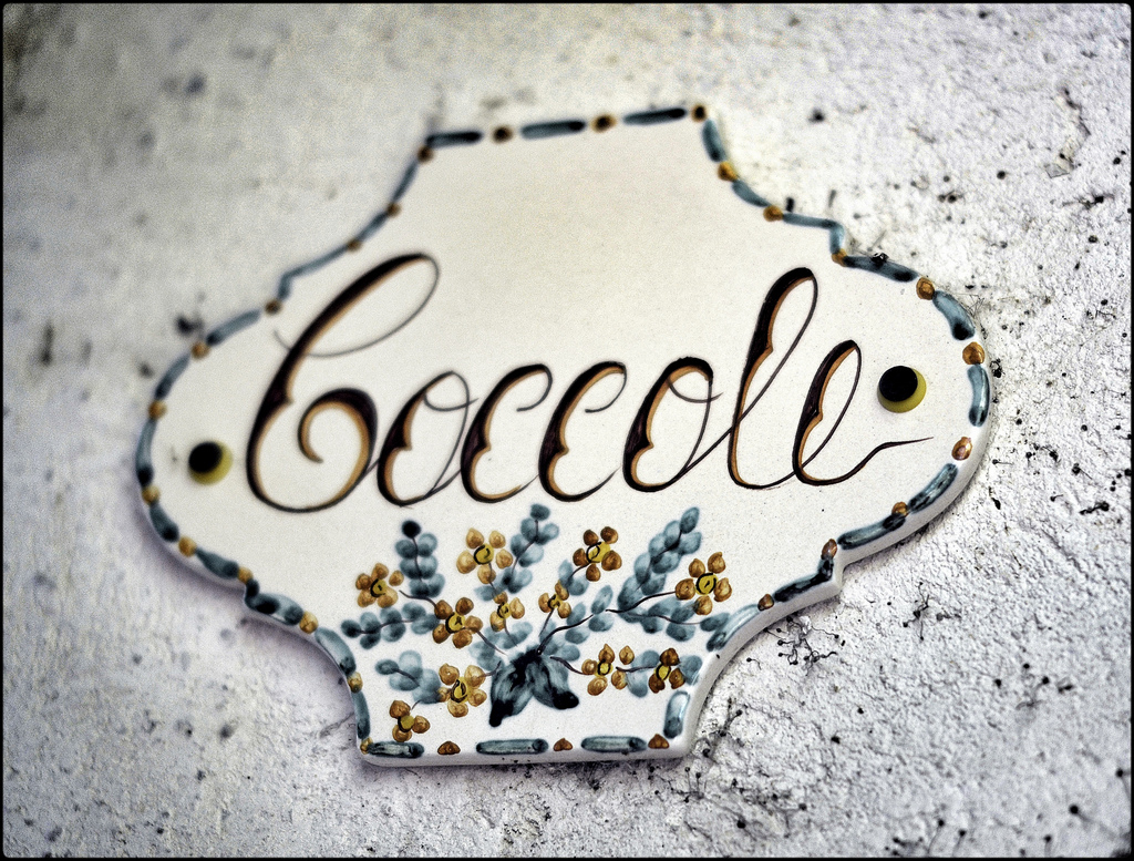 Coccole – targa